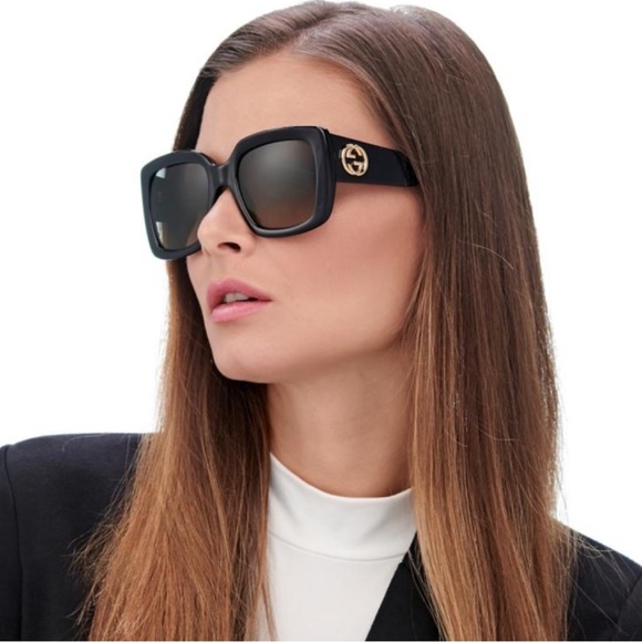 NEW GUCCI GG0141SN 001 SQUARE WOMEN SUNGLASSES GUCCI - Picture 7 of 13